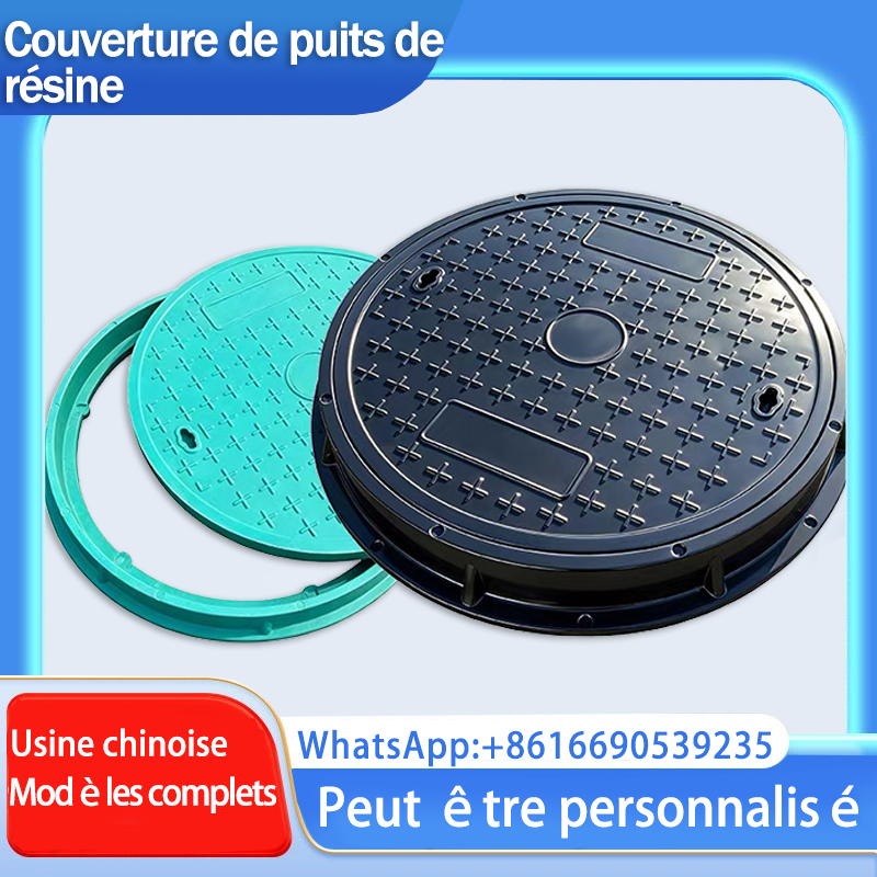 Couvercle de trou d'homme en résine, ceinture verte d'égout, câble de communication d'