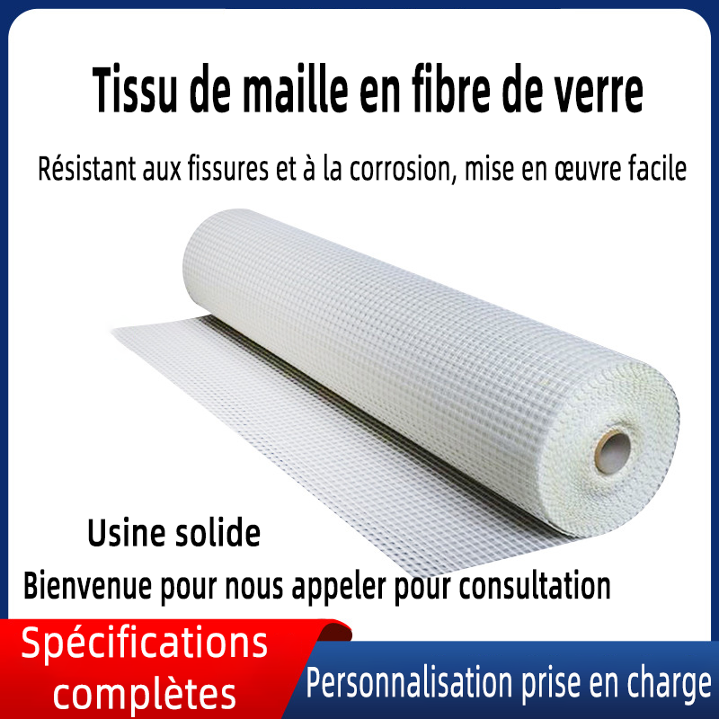 Tissu de maille en fibre de verre résistant aux alcalins, maille anti‑fissure pour mur
