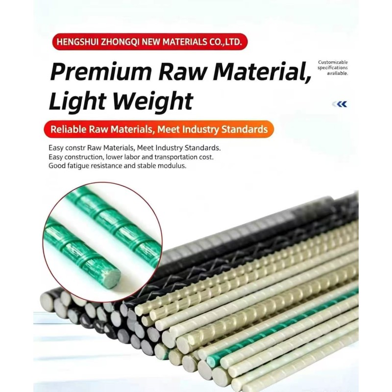 Full Rib Threaded FRP Rebar Anti-Chloride For Seawall Pier