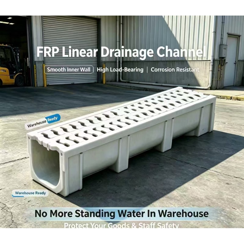 Modular Heavy-Duty FRP Drain, Wear Resistant, Save 50% Labor, No Deformation For Parking & Highway