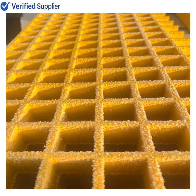 Anti-slipMolded FRPGratingFiberglassReinforced Plastic Grille CorrosionResistant WalkwayTrenchCover