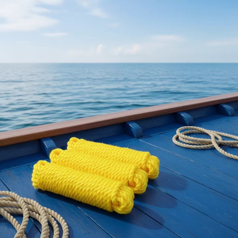 3/4 Strand Twisted PE Plastic Packing Rope, Custom Colors Available